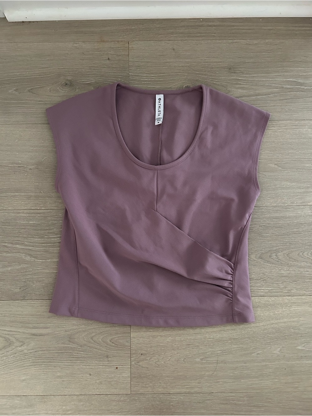 Athleta Mauve Scoop Neck Tank with Side Gather